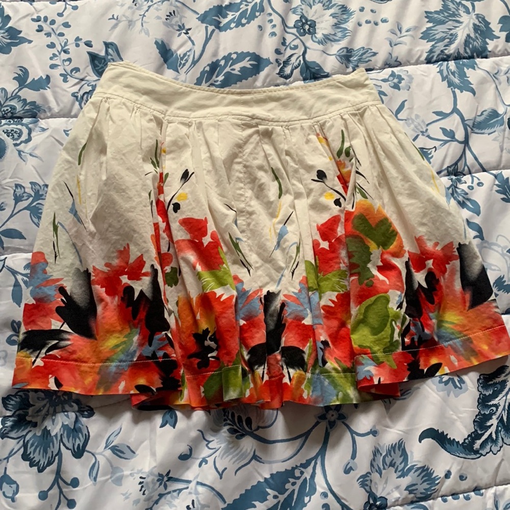 Forever 21 floral lined mini skirt